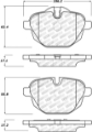 Picture of StopTech 11-17 BMW 5-Series - X3 Sport Performance Rear Brake Pads