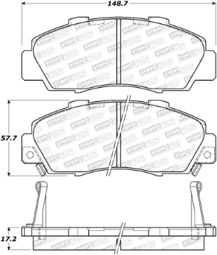 Picture of StopTech 91-05 Acura NSX Sport Performance Front Brake Pads