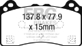 Picture of EBC 16-18 Ford Focus RS Bluestuff Front Brake Pads