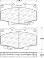 Picture of StopTech 90-92 Toyota Land Cruiser Sport Performance Front Brake Pads