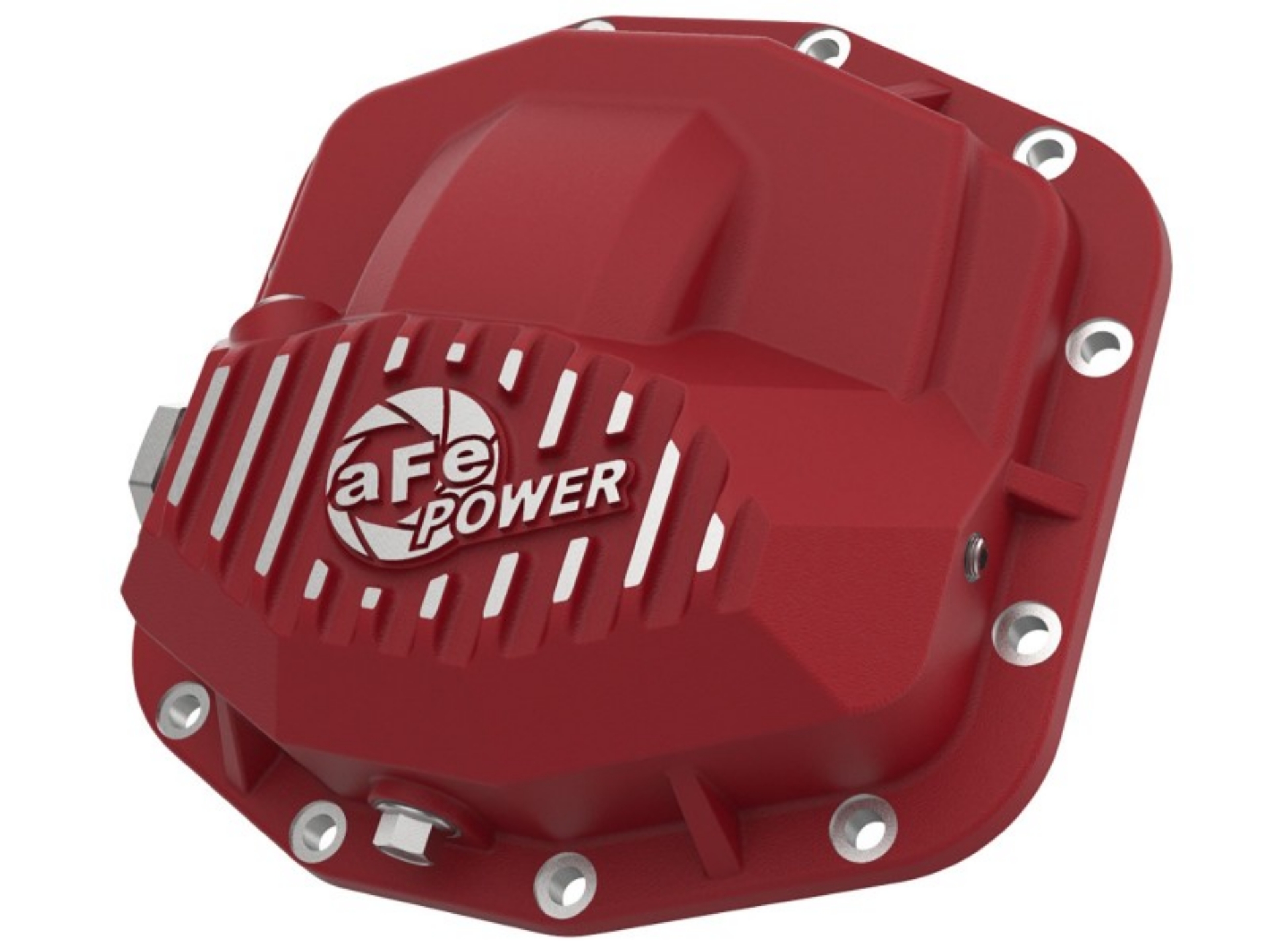 Picture of aFe Power Pro Series Front Differential Cover Red w-Machined Fins 18-19 Jeep JL Dana M210