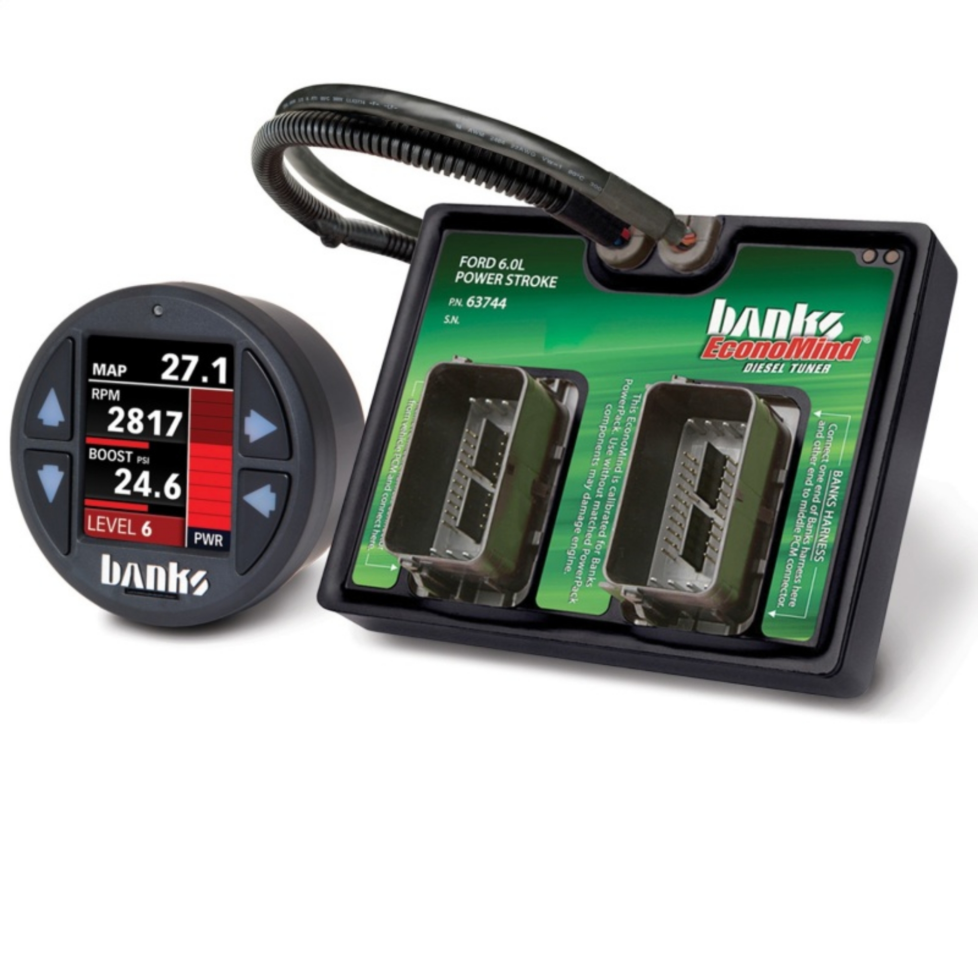 Picture of Banks Power 03-07 Ford F-250-F-350 6-0L Economind Diesel Tuner w- Banks iDash-1-8