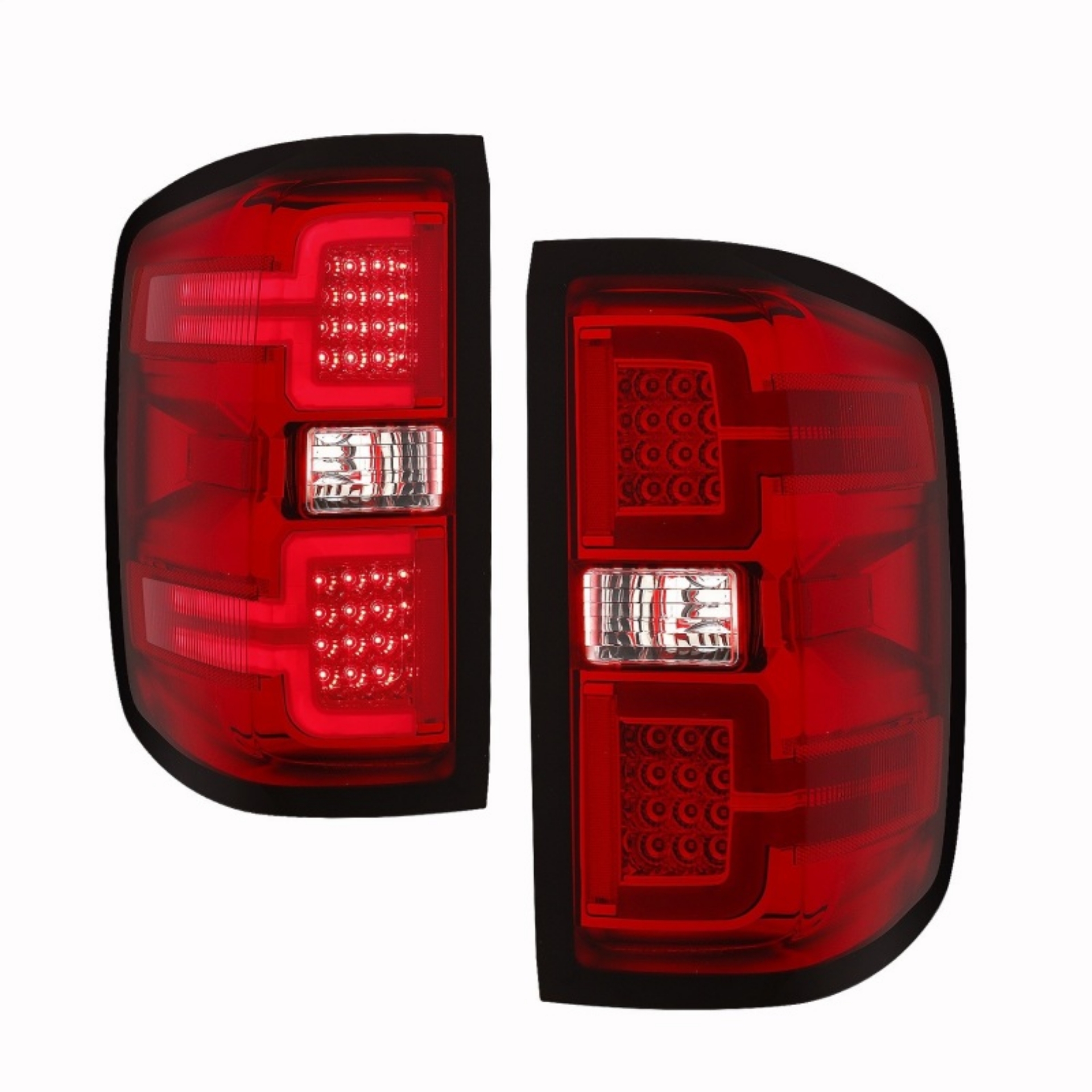 Picture of ANZO 2014-2018 Chevy Silverado 1500 LED Taillights Red-Clear