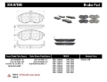 Picture of StopTech Performance 89-1-94 Nissan 240SX w-ABS 92-01-05-06 Hyundai Elantra Front Brake Pads