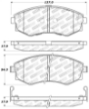 Picture of StopTech Performance 89-1-94 Nissan 240SX w-ABS 92-01-05-06 Hyundai Elantra Front Brake Pads