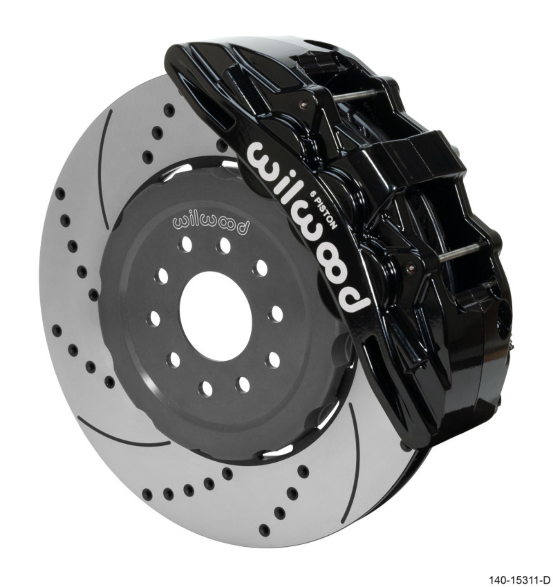 Picture of Wilwood SX6R Front Brake Kit 15in SRP Slotted-Drilled Black 05-13 Chevy Corvette