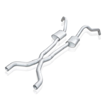 Picture of Stainless Works 62-67 Chevy Nova 3in Catback w- X-Pipe Turbo Chambered Mufflers 3in Cores