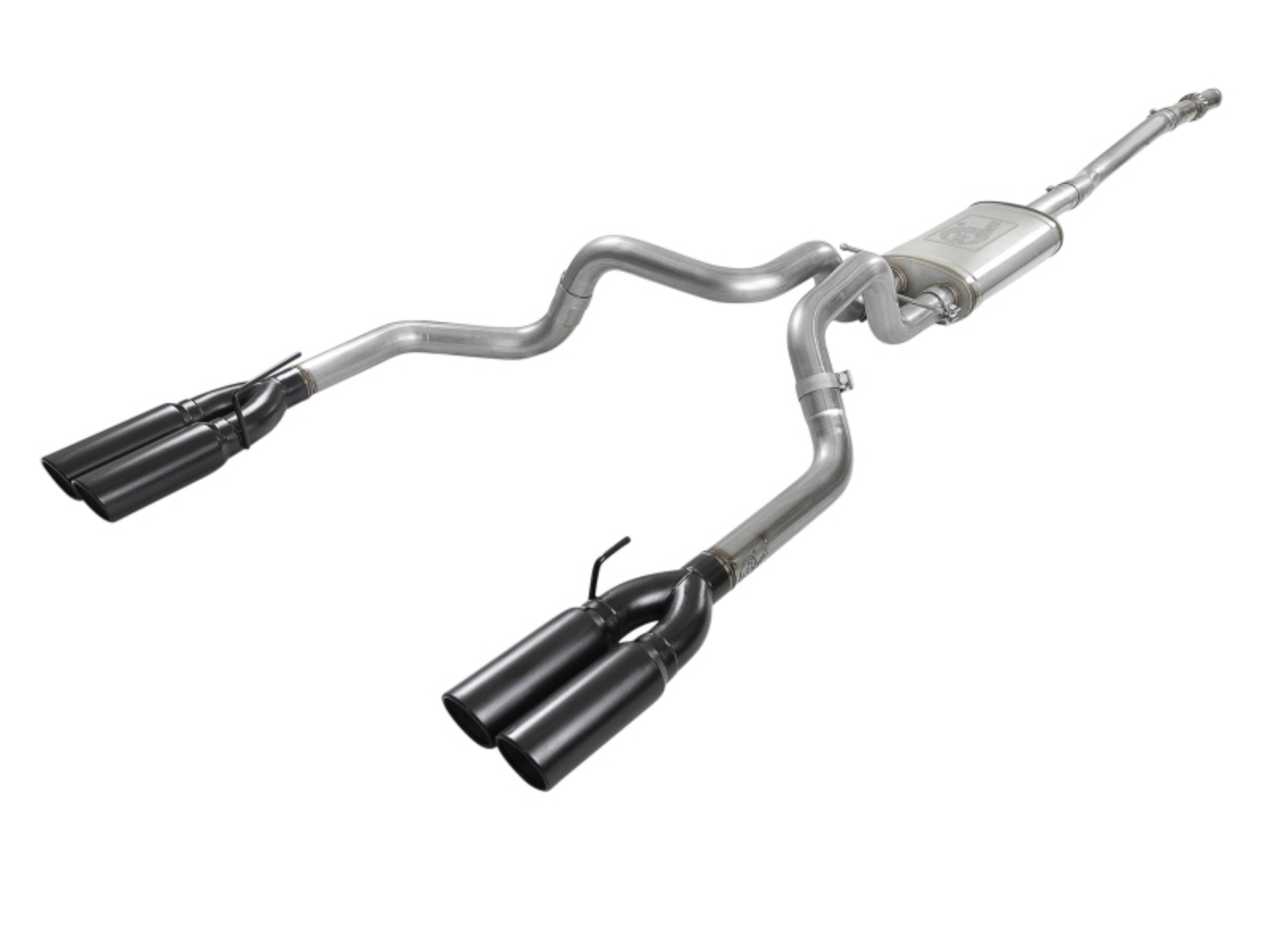 Picture of aFe Vulcan Series 3in 304 SS Exhaust Cat-Back w- Black Tips 2019 GM Silverado-Sierra 1500 V8-5-3L