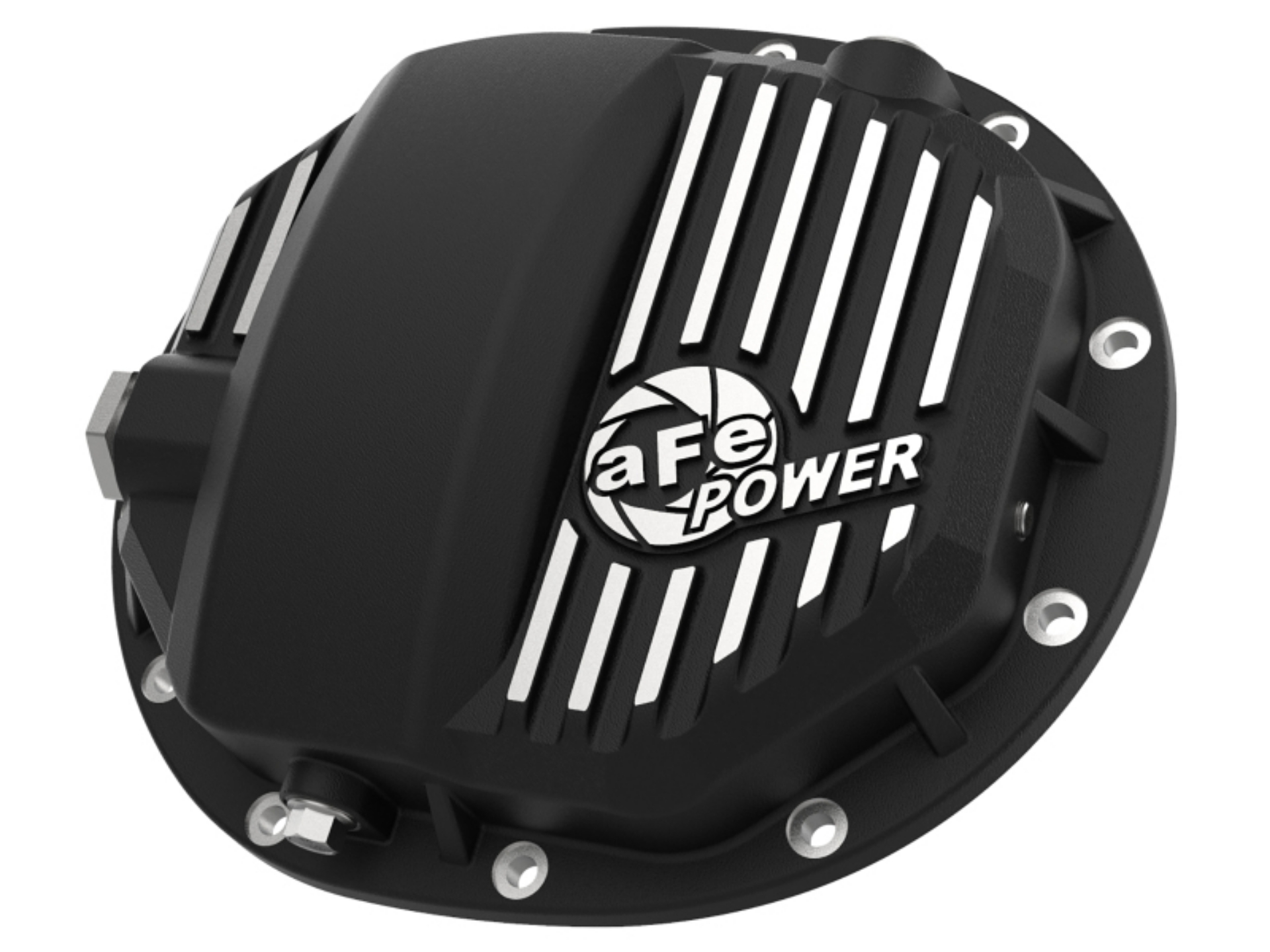 Picture of aFe Power Pro Series AAM 9-5-9-76 Rear Diff Cover Black w-Mach Fins 14-19 GM Silverado-Sierra 1500