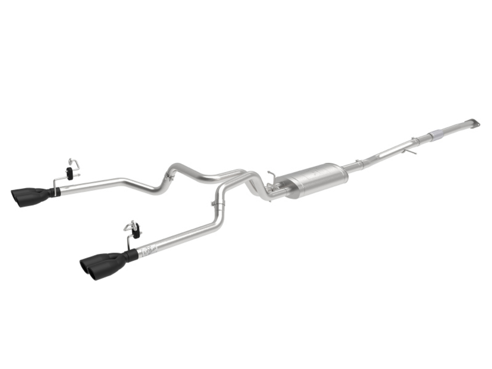 Picture of aFe Vulcan Series 3-2-5in 304SS Exhaust Cat-Back w-Blk Tips 2019 GM Silverado-Sierra 1500 L4-2-7Lt