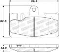 Picture of StopTech Street Rear Brake Pads 01-06 Lexus LS430