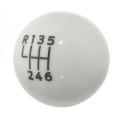 Picture of Ford Racing 15-19 Ford Mustang EcoBoost - GT w- 6-Speed Manual Transmission Bullitt White Shift Knob