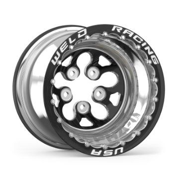 Picture of Weld Alpha-1 15x12 - 5x4-75 BP - 3in- BS Black Wheel - Black Double Beadlock MT
