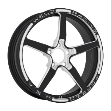 Picture of Weld Alumastar 1-Piece 18x6 - 5x120 BP - 2-7in- BS Polished Wheel - Non-Beadlock - Black