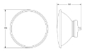 Picture of Hella Universal 12V - 7in Vision Plus Conversion Headlamp - 165mm