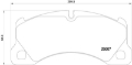 Picture of Hella 2012+ Porsche Cayenne 958 Front Brake Pad Set