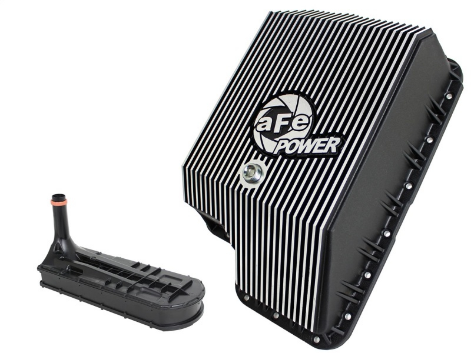 Picture of afe Transmission Pan Black; Ford Diesel Trucks 03-10 V8-6-0-6-4L td