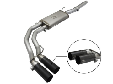 Picture of aFe Rebel Exhausts Cat-Back SS Ford F-150 04-08 V8 4-6-5-4L w- Black Tips