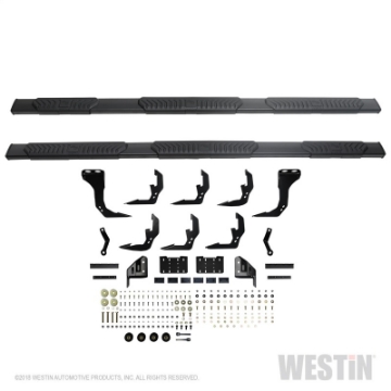Picture of Westin 2019 Chevrolet Silverado-Sierra 1500 Crew Cab 6-5ft R5 Modular Nerf Step Bars - Black