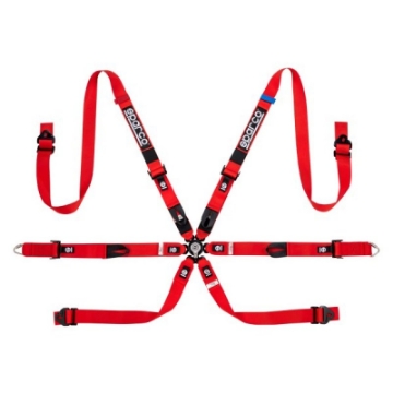 Picture of Sparco Belt Prime H7 6 Point 2in Red Harness