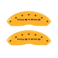 Picture of MGP 4 Caliper Covers Engraved Front Mustang Rear Bar & Pony Yellow Finish Blk Char 2004 Ford Mustang