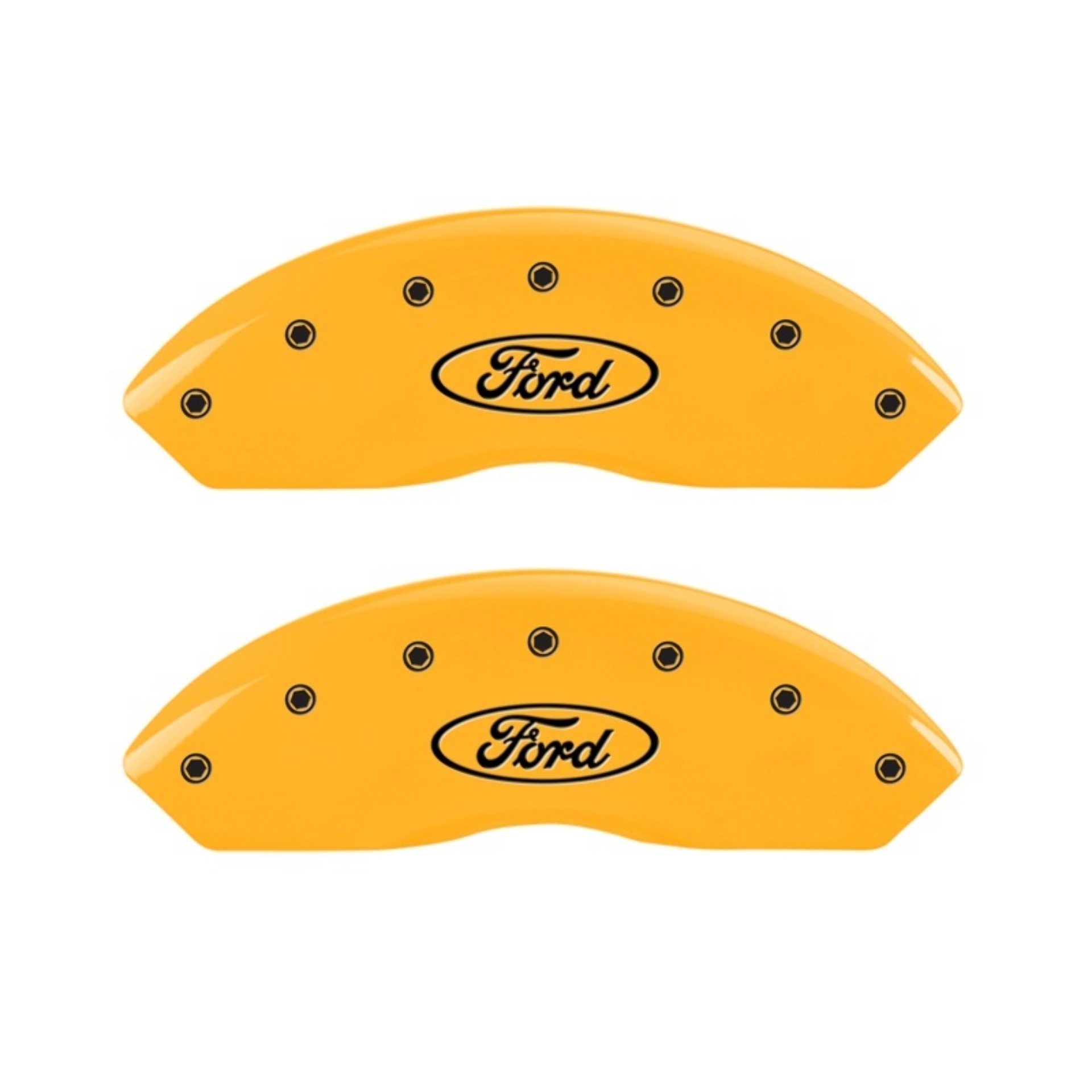 Picture of MGP 2 Caliper Covers Engraved Front Oval Logo-Ford Yellow Finish Blk Char 2011 Ford Focus
