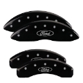 Picture of MGP 4 Caliper Covers Engraved Front Mustang Rear Bar & Pony Yellow Finish Blk Char 2006 Ford Mustang