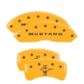 Picture of MGP 4 Caliper Covers Engraved Front Mustang Rear Bar & Pony Yellow Finish Blk Char 2006 Ford Mustang
