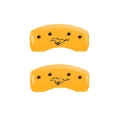 Picture of MGP 4 Caliper Covers Engraved Front Mustang Rear Pony Yellow Finish Black Char 1997 Ford Mustang