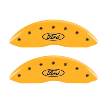 Picture of MGP 2 Caliper Covers Engraved Front Oval Logo-Ford Yellow Finish Blk Char 1998 Ford E-150