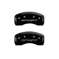 Picture of MGP 4 Caliper Covers Engraved Front & Rear 2015-Sport Black Finish Silver Char 2017 Ford Fusion