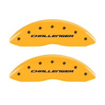 Picture of MGP 4 Caliper Covers Engraved Fr Challenger Rr Vintage RT Yellow Finish Black Char 06 Dodge Charger