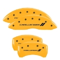 Picture of MGP 4 Caliper Covers Engraved F & R Cursive-Challenger Yellow Finish Black Char 2006 Dodge Charger