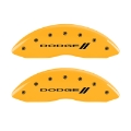 Picture of MGP 4 Caliper Covers Engraved F & R w- Stripes-Dodge Yellow Finish Black Char 2008 Dodge Durango