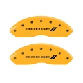 Picture of MGP 4 Caliper Covers Engraved F & R Stripes-Dodge Yellow Finish Black Char 2010 Dodge Nitro