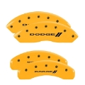 Picture of MGP 4 Caliper Covers Engraved F & R Stripes-Dodge Yellow Finish Black Char 2010 Dodge Nitro