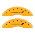 Picture of MGP 4 Caliper Covers Engraved F & R Stripes-Dodge Yellow Finish Black Char 2010 Dodge Ram 3500