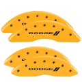 Picture of MGP 4 Caliper Covers Engraved F & R Stripes-Dodge Yellow Finish Black Char 2010 Dodge Ram 3500
