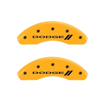 Picture of MGP 4 Caliper Covers Engraved F & R w- Stripes-Dodge Yellow Finish Black Char 2005 Dodge Neon