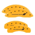 Picture of MGP 4 Caliper Covers Engraved F & R w- Stripes-Durango Yellow Finish Black Char 2006 Dodge Durango
