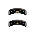 Picture of MGP 4 Caliper Covers Engraved F & R Chevy Racing Black Finish Silver Char 1988 Chevrolet Corvette