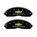 Picture of MGP 4 Caliper Covers Engraved F & R Chevy Racing Black Finish Silver Char 1988 Chevrolet Corvette
