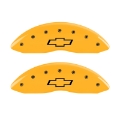 Picture of MGP 4 Caliper Covers Engraved F & R Bowtie Yellow Finish Black Char 2000 Chevrolet Silverado 2500
