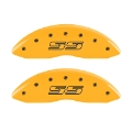 Picture of MGP 4 Caliper Covers Engraved F & R Avalanche SS Yellow Finish Blk Char 2008 Chevy Express 2500