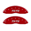Picture of MGP 2 Caliper Covers Eng Front Silverado SS Red Finish Sil Char 2010 Chevy Silverado 1500