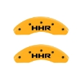 Picture of MGP 2 Caliper Covers Engraved Front & Rear HHR Yellow Finish Black Char 2010 Chevy HHR