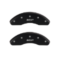 Picture of MGP 4 Caliper Covers Engraved F & R 100 Anniversary Red Finish Silver Char 2019 Chevrolet Colorado