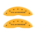 Picture of MGP 2 Caliper Covers Eng Front Silverado Yellow Finish Blk Char 05 Chevy Silverado 1500
