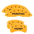 Picture of MGP 4 Caliper Covers Engraved Front Pontiac Rear Gxp Yellow Finish Black Char 2008 Pontiac G8