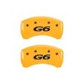 Picture of MGP 4 Caliper Covers Engraved Front Pontiac Rear G6 Yellow Finish Black Char 2007 Pontiac G5